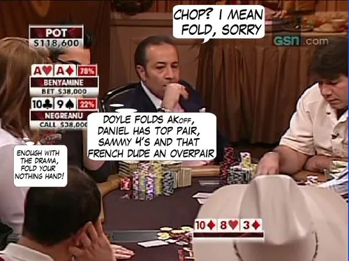 High Stakes Poker Cómico! Negreanu vs Benyamine 110