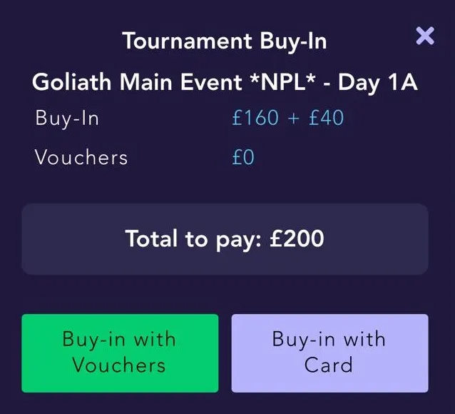 tournament buyin grosvenor