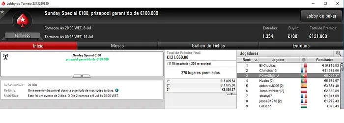 P0kerSt@r_J e Kuatro na Mesa Final do Sunday Special & Mais 101
