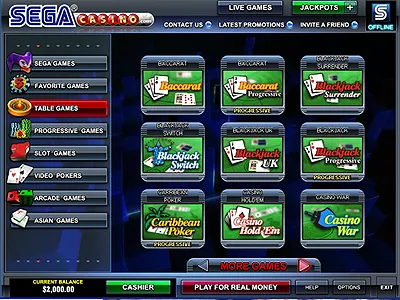 Sega ouvre sa salle de poker en ligne 101