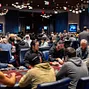 Poker room, tables, crowd