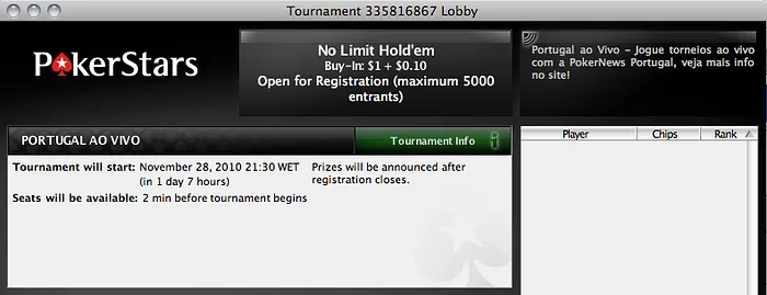 Portugal ao Vivo - Hoje às 21:30 Joga-se na PokerStars 102