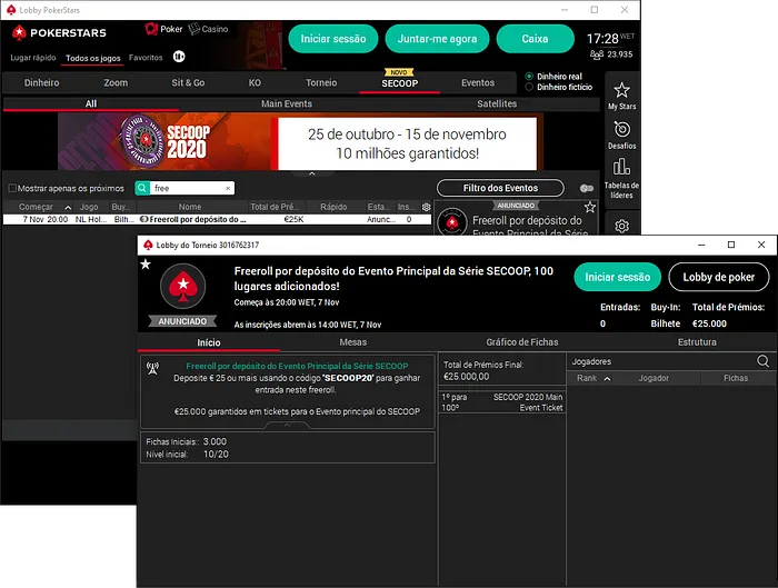 freeroll pokerstars secoop 2020