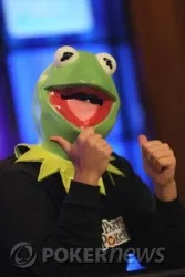 Tony G borrowed the Kermit The Frog mask