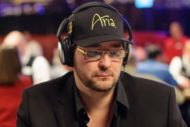 Phil Hellmuth is a serious mood today.