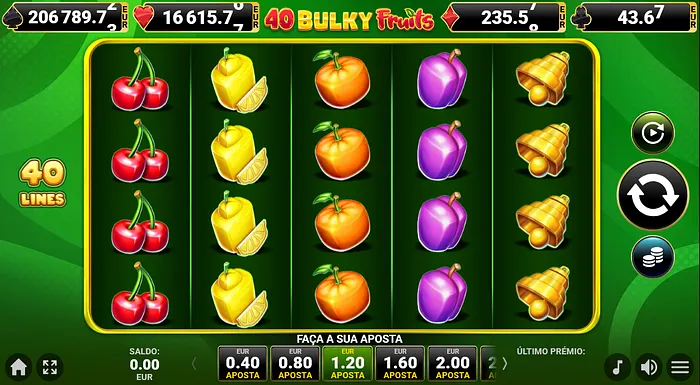 40 Bulky Fruits slot dinheiro real Portugal