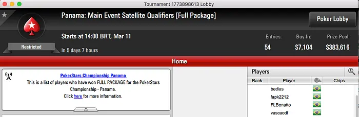 4 Brasileiros Já Satelitaram Online Vaga para o Main Event PSCPanama 101