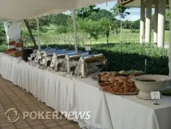 The all-day buffet outside the poker room