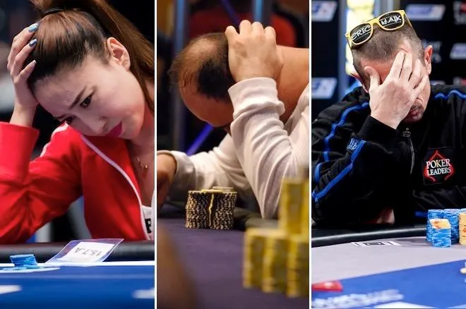 Poker players under pressure