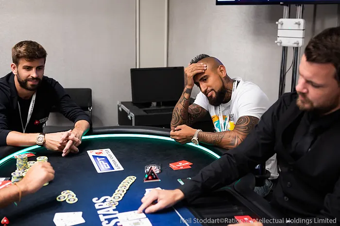 Gerard Pique and Arturo Vidal