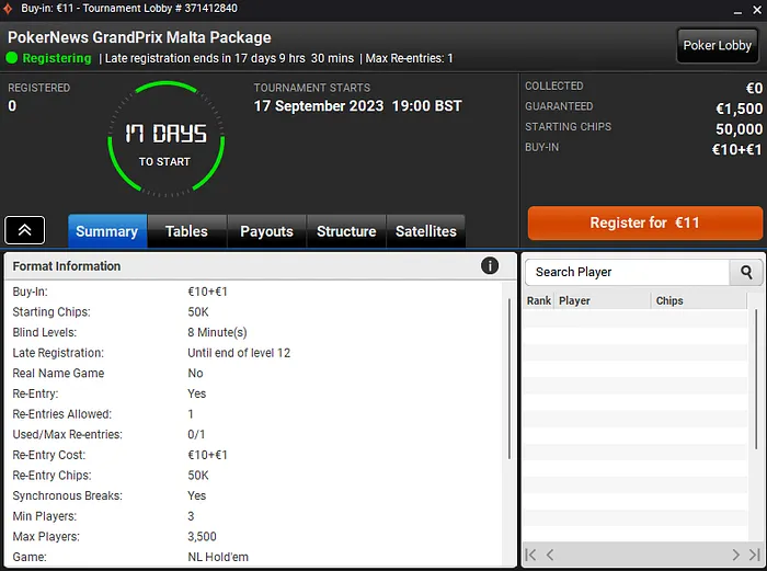 Grand Prix Malta Satellite