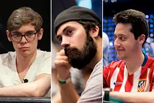 Fedor Holz (left), Jason Mercier (center), Adrian Mateos (right)