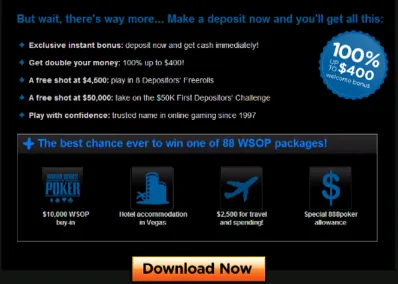 0,000 in WSOP packages to be won at 888 Poker! 101
