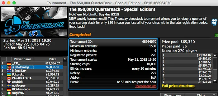 Afonso Ferro 2º no Quarterback da 888poker & Mais 101