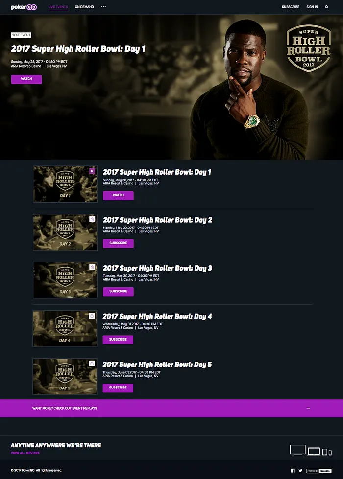 Live Events PokerGO