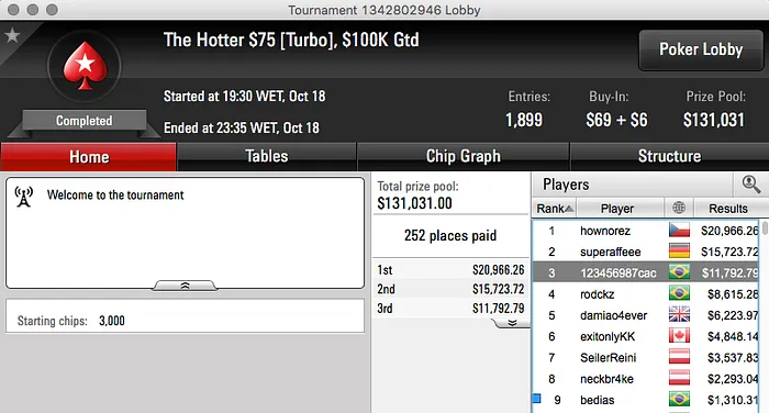 Rafael "heatbr" Watanabe Crava 5 Sunday 2nd Chance (.208) & Mais 104