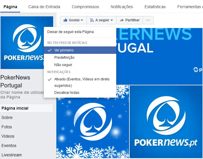 Continua a Ver as Notícias da PokerNews no Teu Feed do Facebook 101