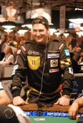 Hellmuth playing on Day 1d of the main event