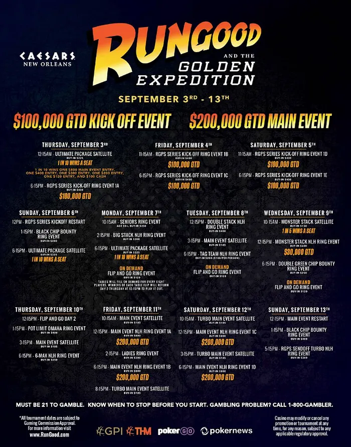 RGPS New Orleans Schedule