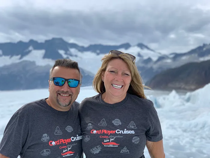 Mark and Tina Napolitano on a CardPlayer Cruise.