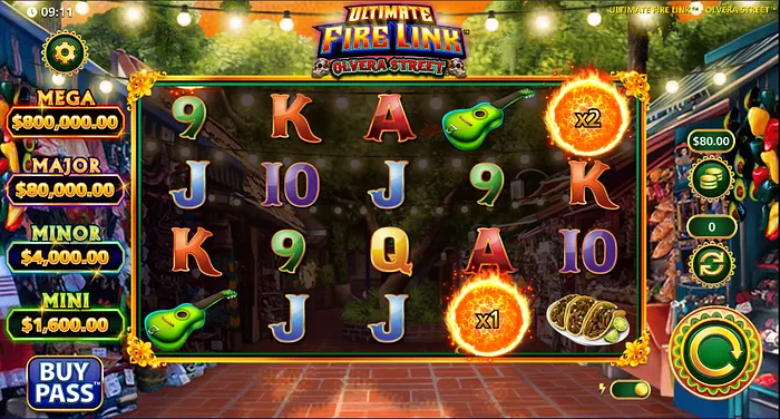 ultimate fire street olvera slot