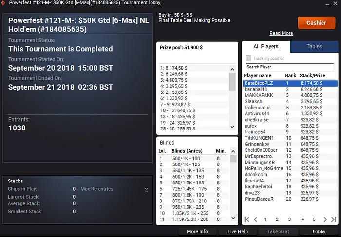 Títulos para Eder Campana e Geraldo Neto na Powerfest da partypoker 102