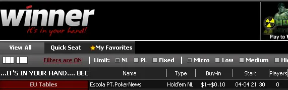 Liga PT.PokerNews - Hoje Joga-se a Última Etapa na Winner Poker 101