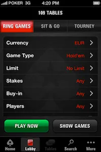 PokerStars Lança Aplicação para Dispositivos Móveis no Reino Unido 101