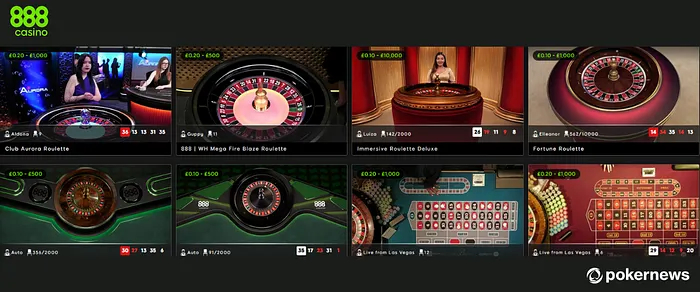 888casino Live Roulette