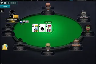 The dealer is dealing the cards at the Grosvenor Poker table.