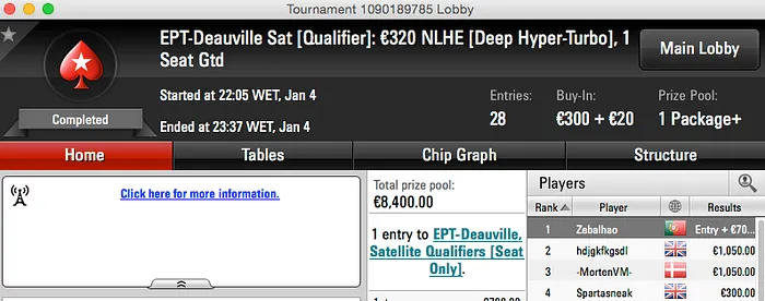 André Andrade e José Quintas a Caminho do EPT Deauville 101