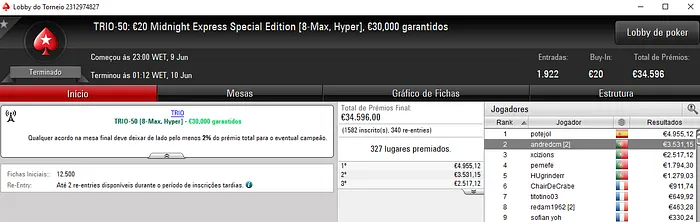 andredcm Foi o Melhor Luso nas TRIO Series de Ontem & Mais 101