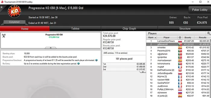 Lobby de poker da PokerStars