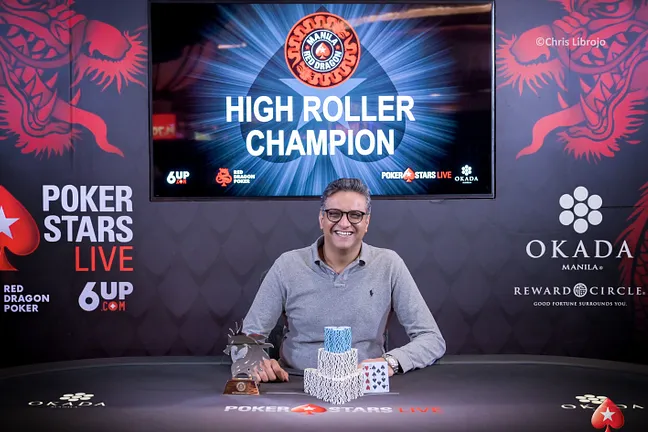Ankit Ahuja wins the PokerStars Red Dragon Manila High Roller for ₱6,112,000 ($119,533)