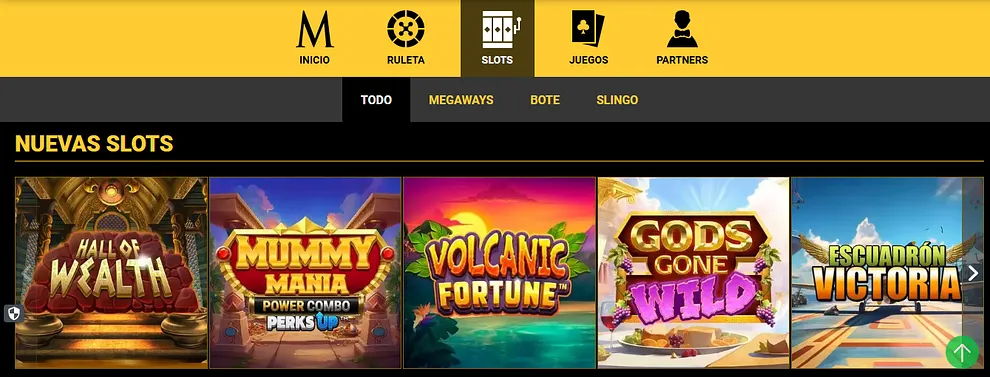 Tragaperras en MEGA Casino