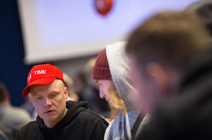 Ilari Sahamies on Day 1 of the OlyBet Kings of Tallinn