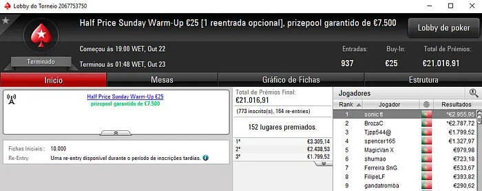 Half Price Sunday com Casa Cheia 101