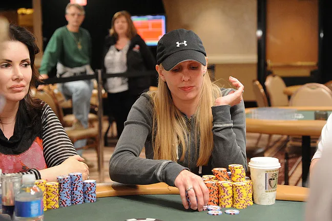 Sidsel Boesen, final table chip leader, hopes to write her name into the WSOP history books with a win today