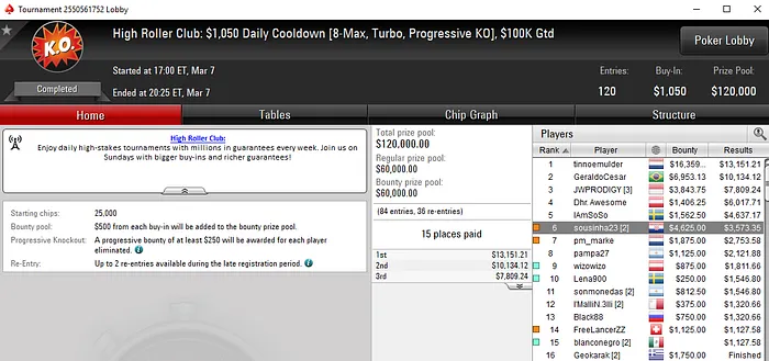 Lobby de poker da PokerStars