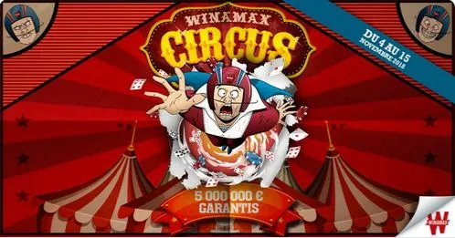 Winamax Circus : 5 millions garantis dès le 4 novembre, le calendrier complet 0001