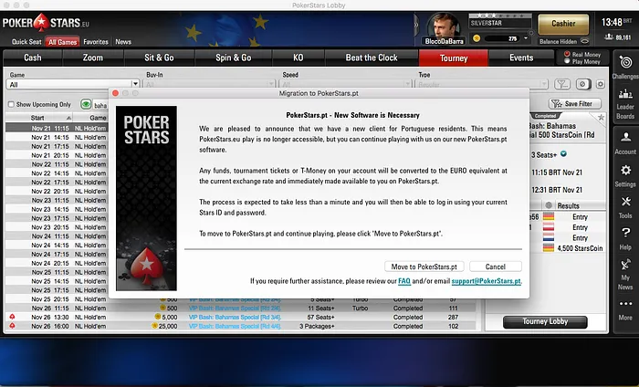 Abertura/Migração de Conta PokerStars.PT 101