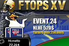 Samedi 20 février 'Mcmatto' a remporté le tournoi Event #24 NLHE turbo shorthanded à 520$ des Full Tilt Poker FTOPS XV.
