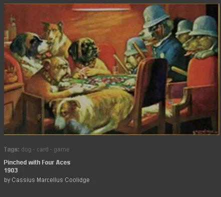 Peinture : 'Dogs playing Poker', icône de la culture pop 103