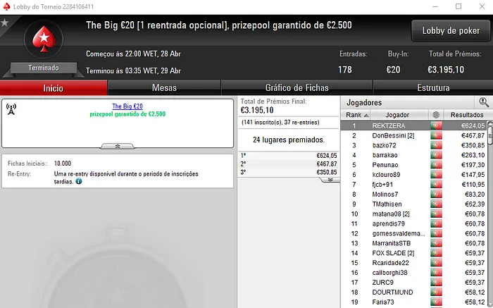 PokerStars.pt: TMathisen foi o Campeão do The Hot BigStack Turbo €50 102