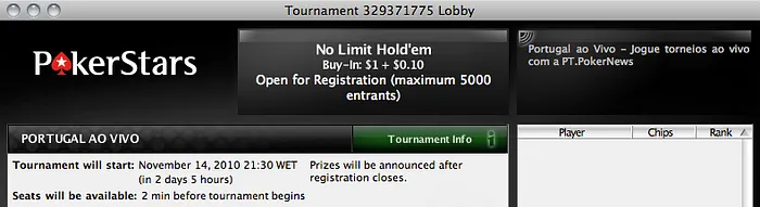 Portugal ao Vivo - Hoje às 21:30 Temos Pontos em Disputa na PokerStars 102