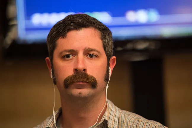 Justin Young and the 'Stache Have Been Stacked Here on Day 1