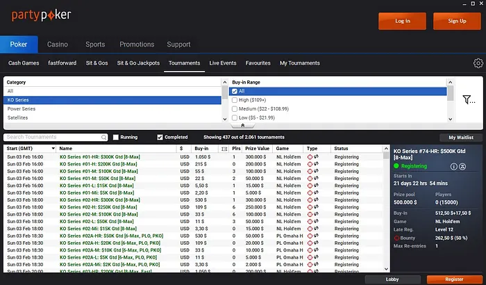 KO Series da partypoker