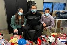 Bernard Lee and family