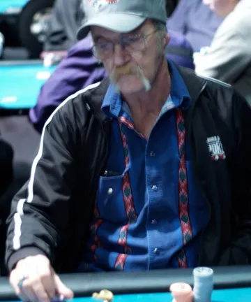 Kenny Milam has been grinding a short stack for most the day.