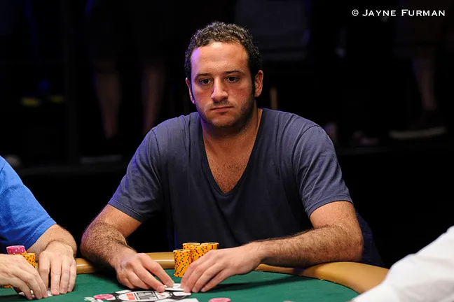 Antony Lellouche at the final table of Event #54.
